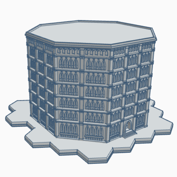 Gothic Building 137 with Hex Base GHB137
